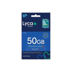 LycaMobile National Card XS 50GB/Ilimitado Min/SMS com 11GB de Roaming na EU